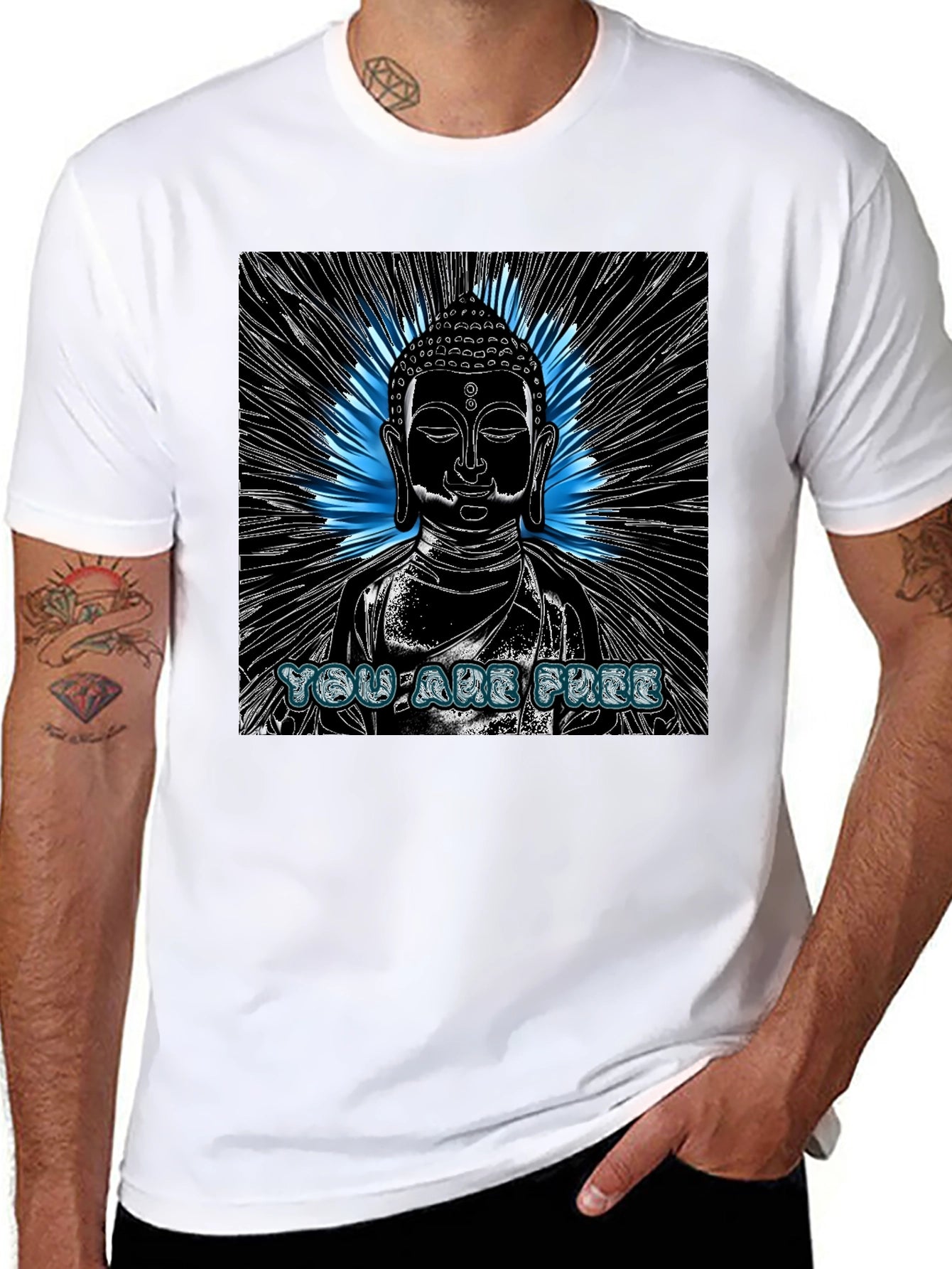 Buddha You Are Free Graphic T-Shirt