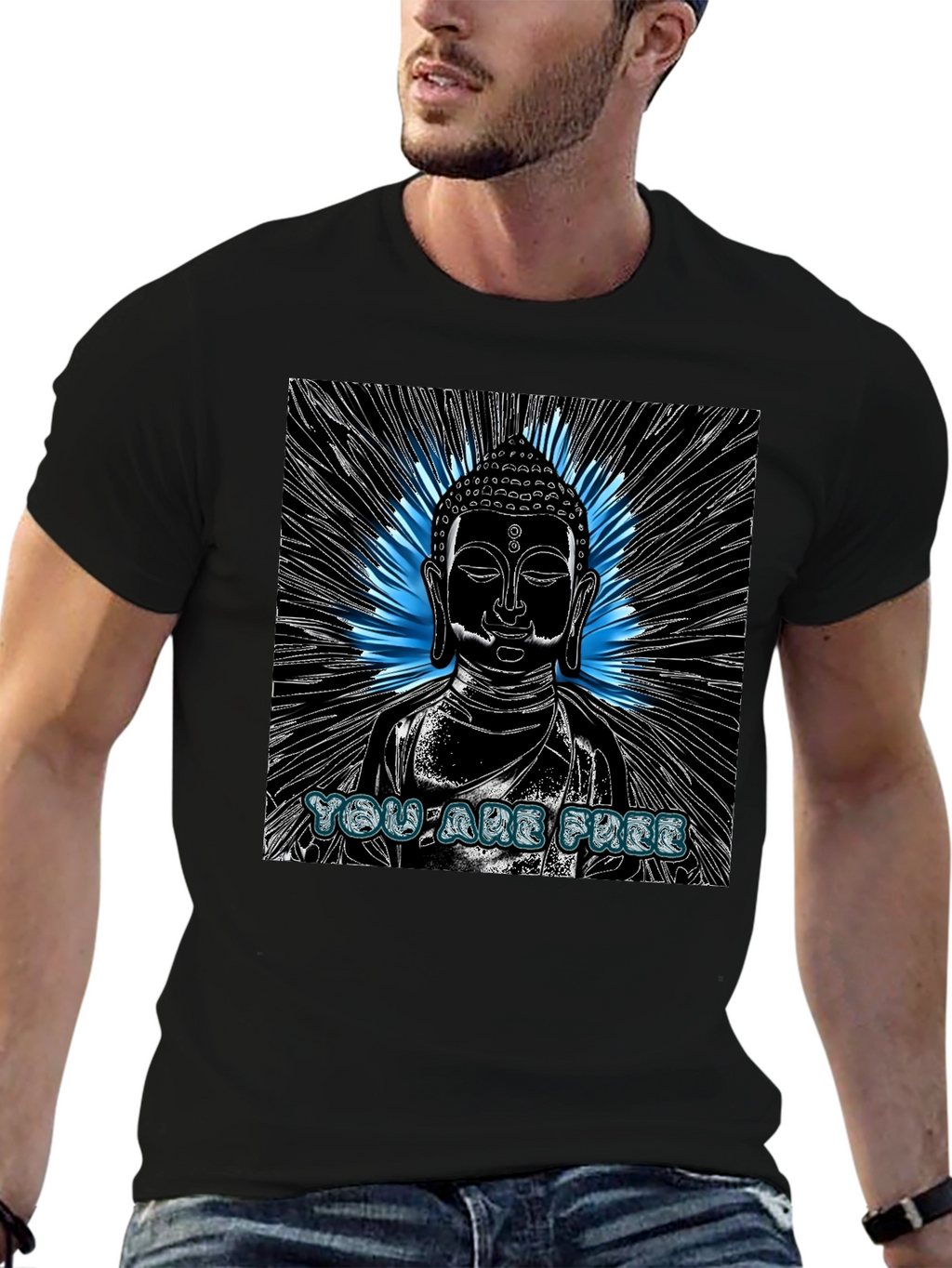 Buddha You Are Free Graphic T-Shirt