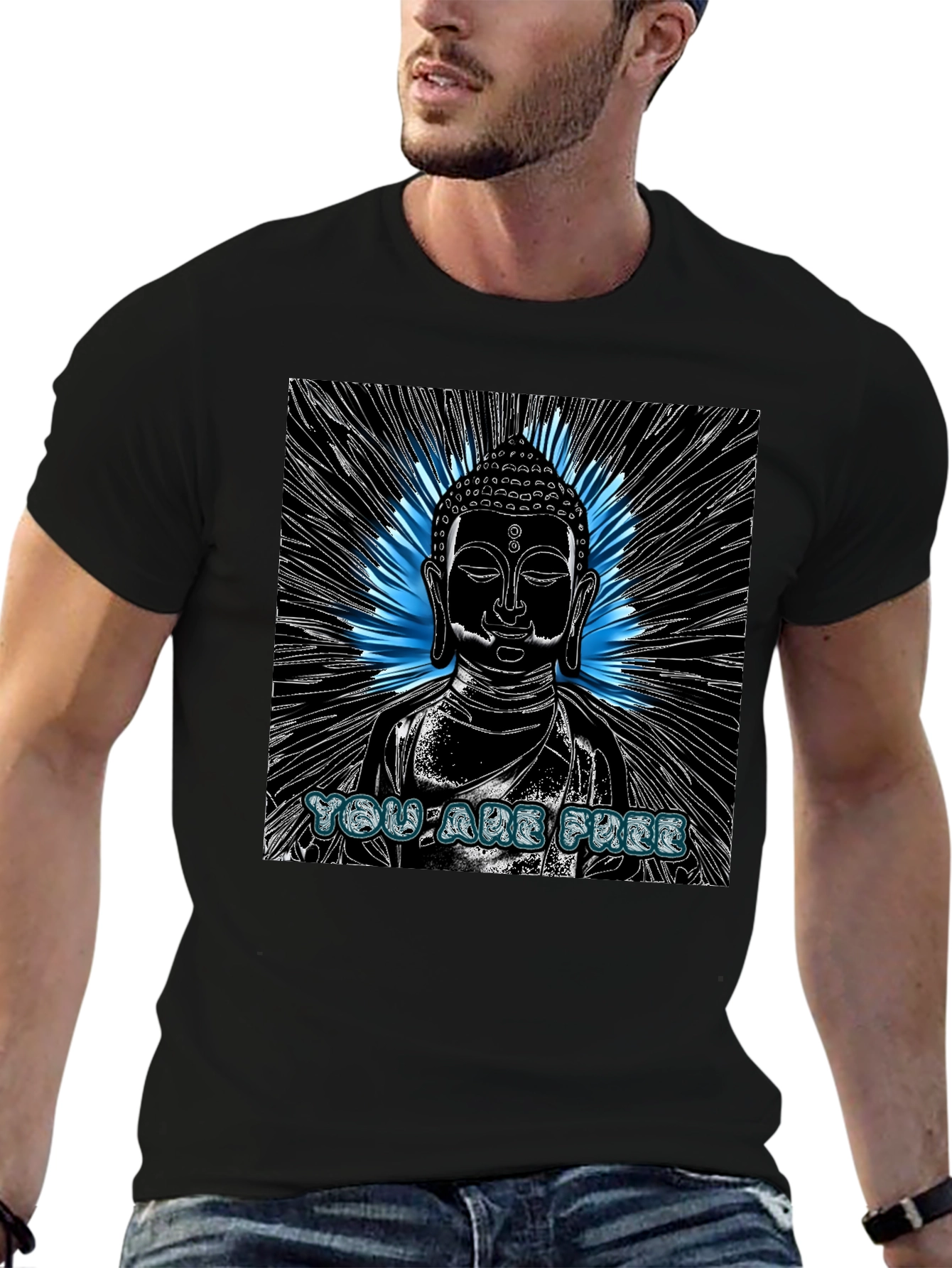 Buddha You Are Free Graphic T-Shirt