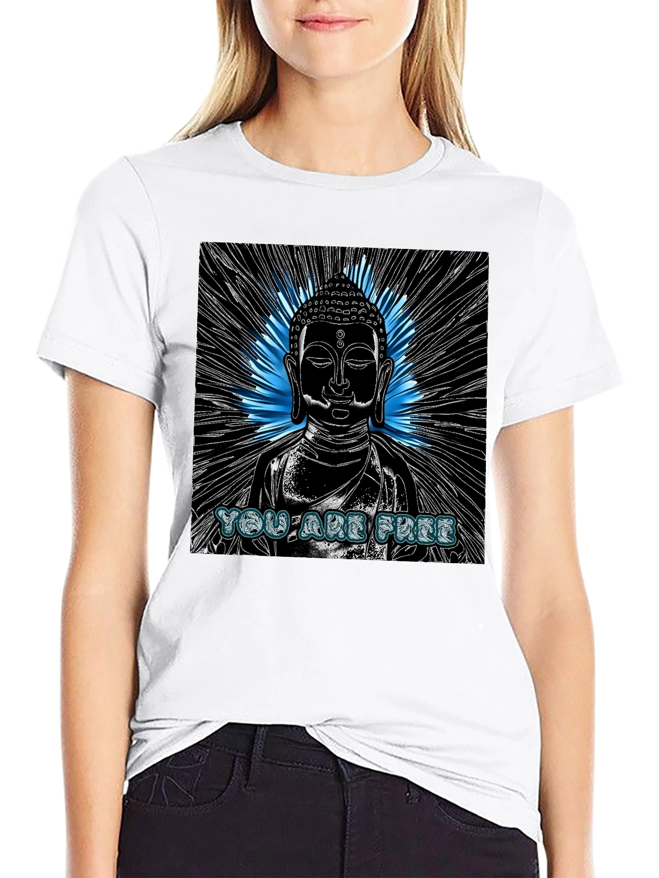 Buddha You Are Free Graphic T-Shirt