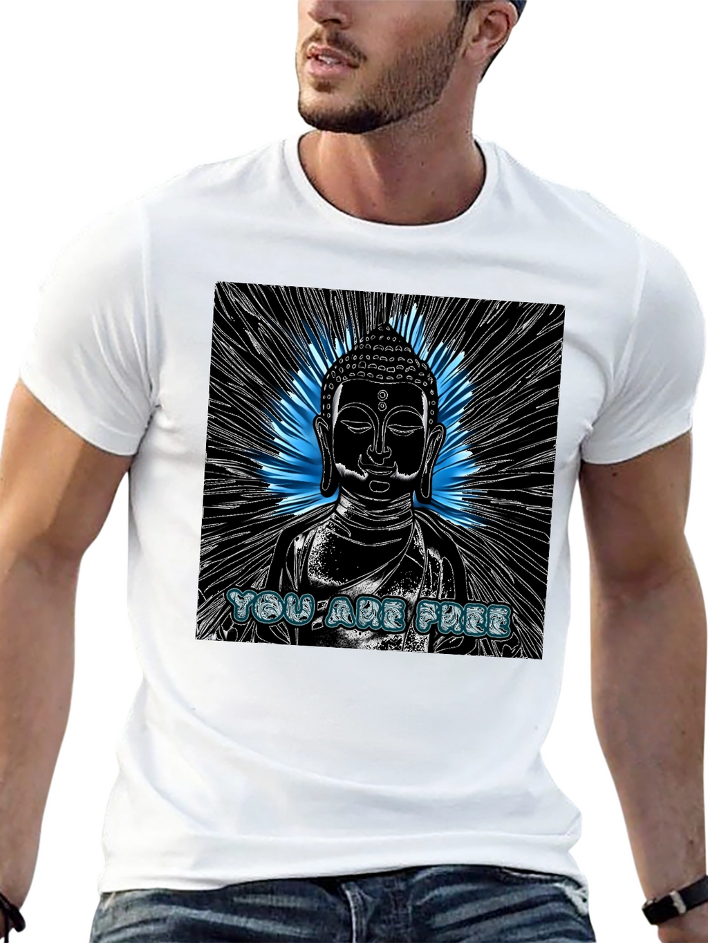 Buddha You Are Free Graphic T-Shirt