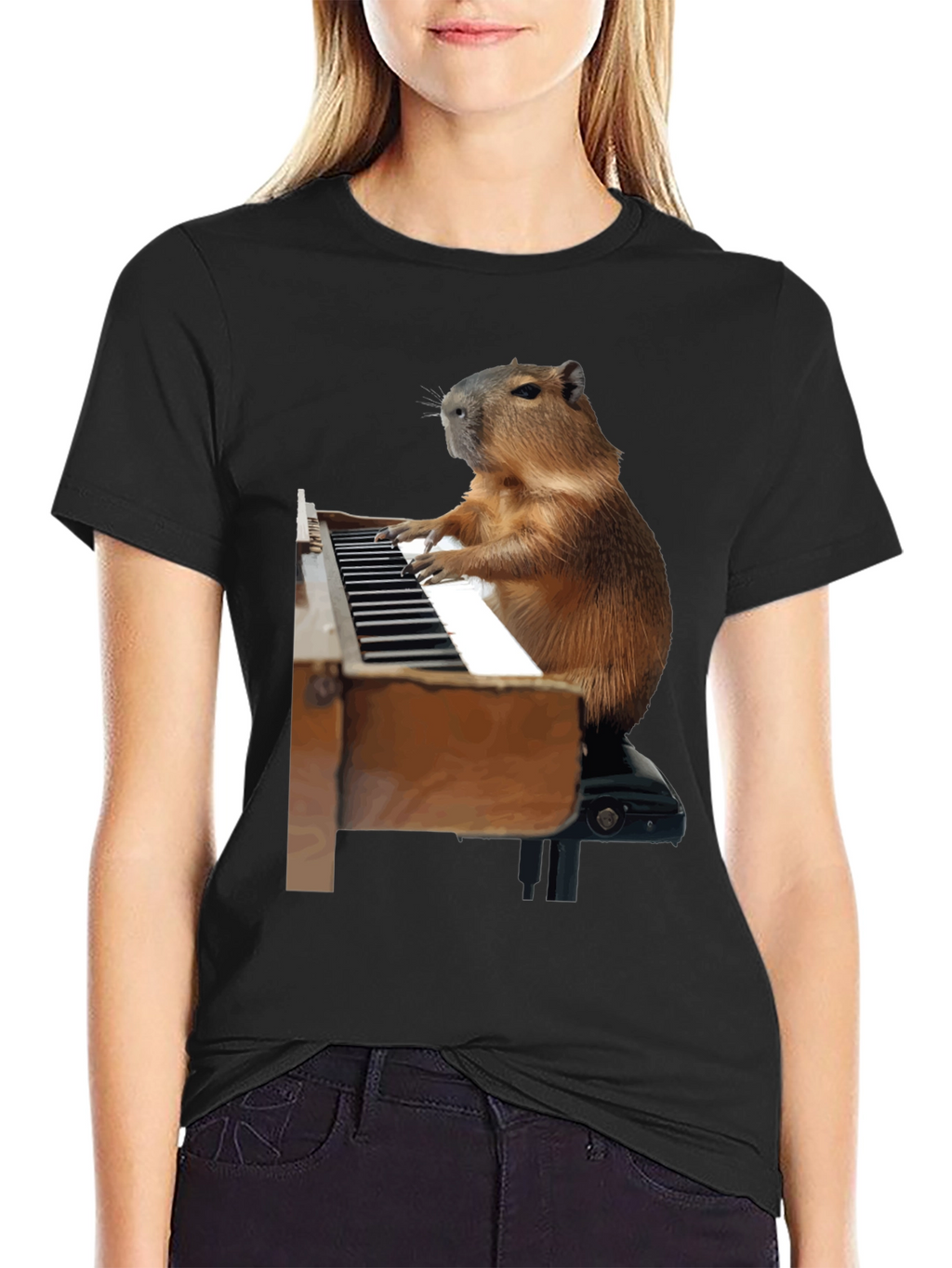 Capybara Piano T-Shirt