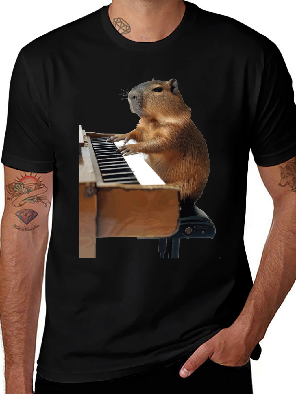 Capybara Piano T-Shirt