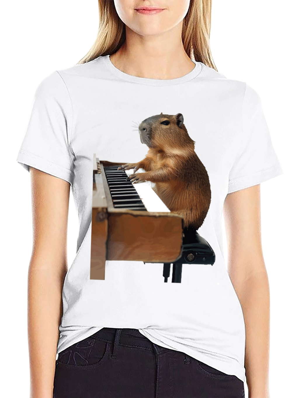 Capybara Piano T-Shirt