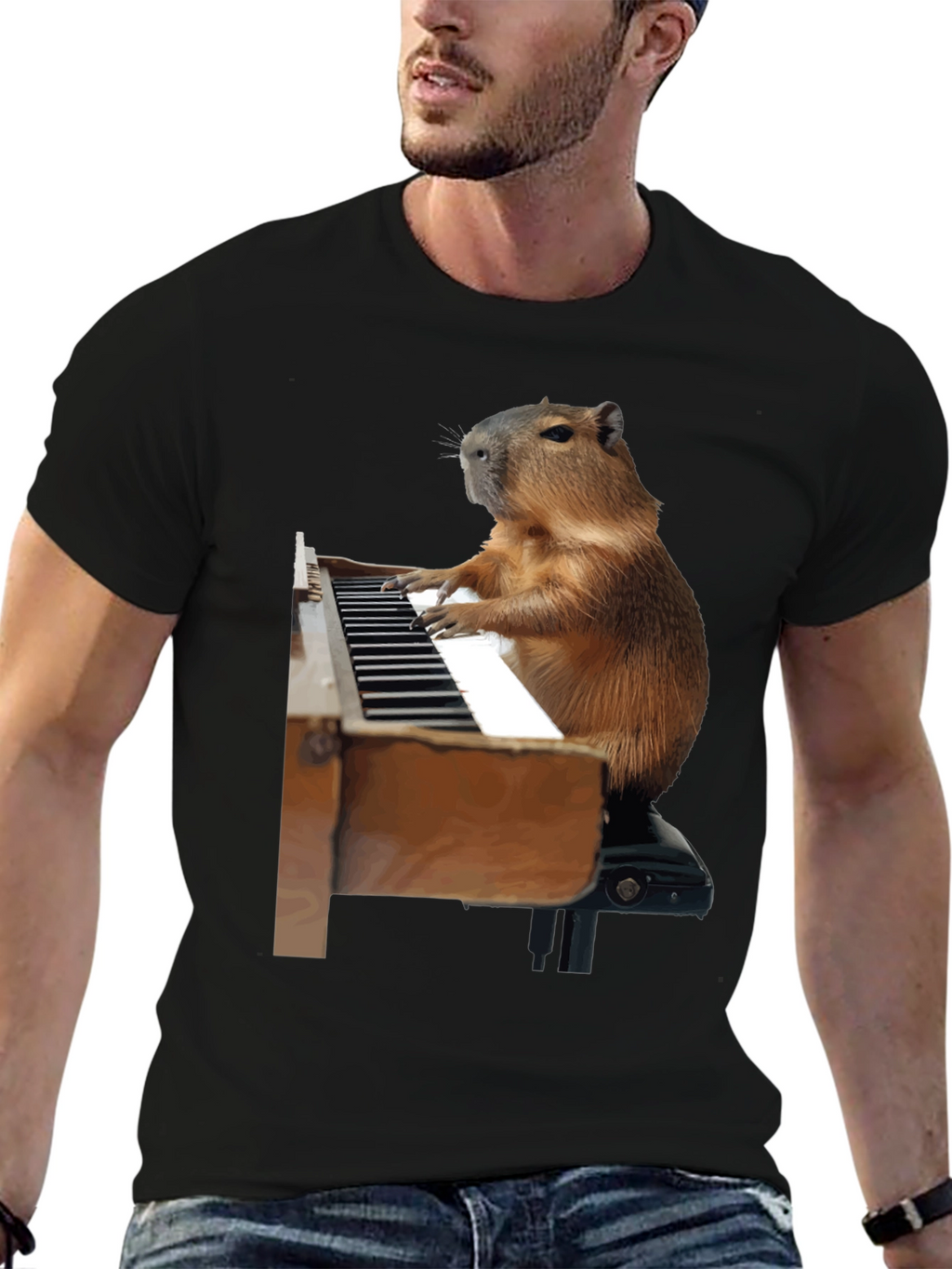 Capybara Piano T-Shirt