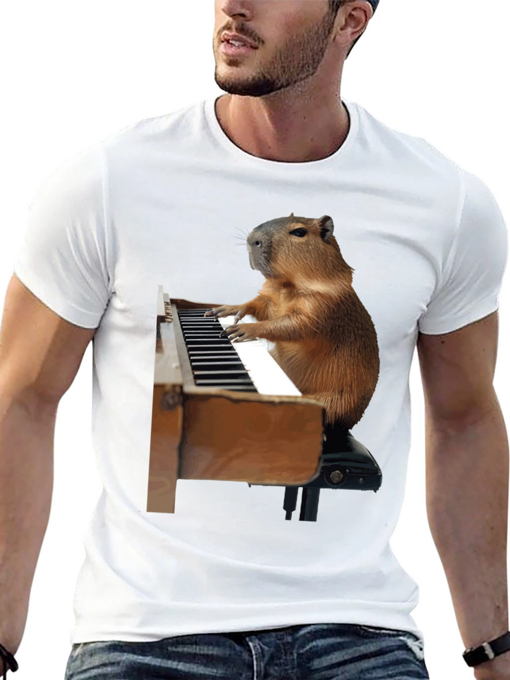 Capybara Piano T-Shirt