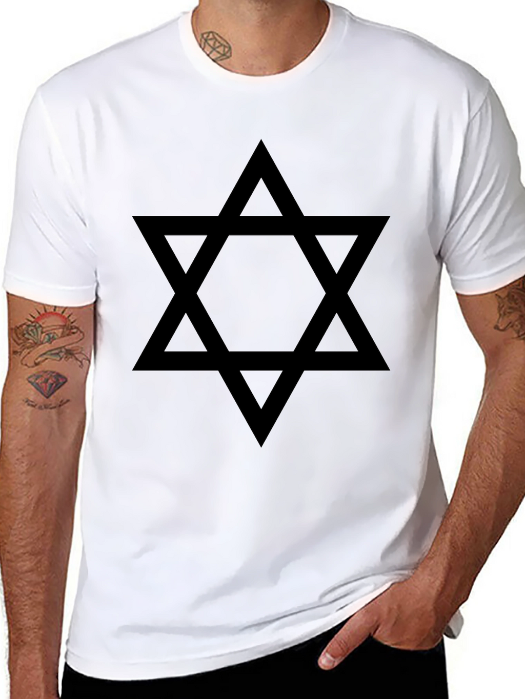 Star of David Graphic Tee - Black