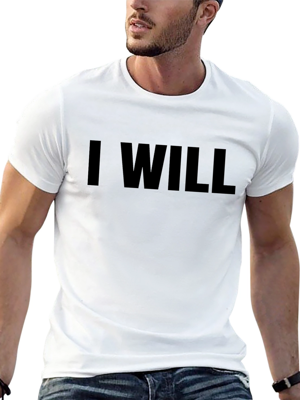 I Will Graphic Tee - Motivational Black T-Shirt