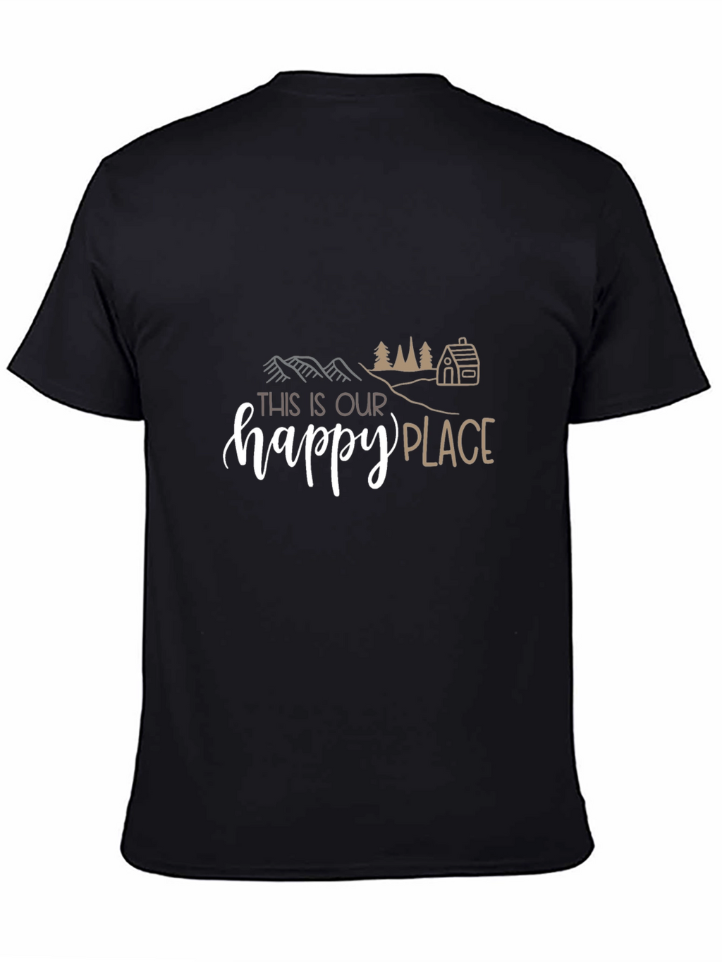 This Is Our Happy Place Graphic Tee - Black