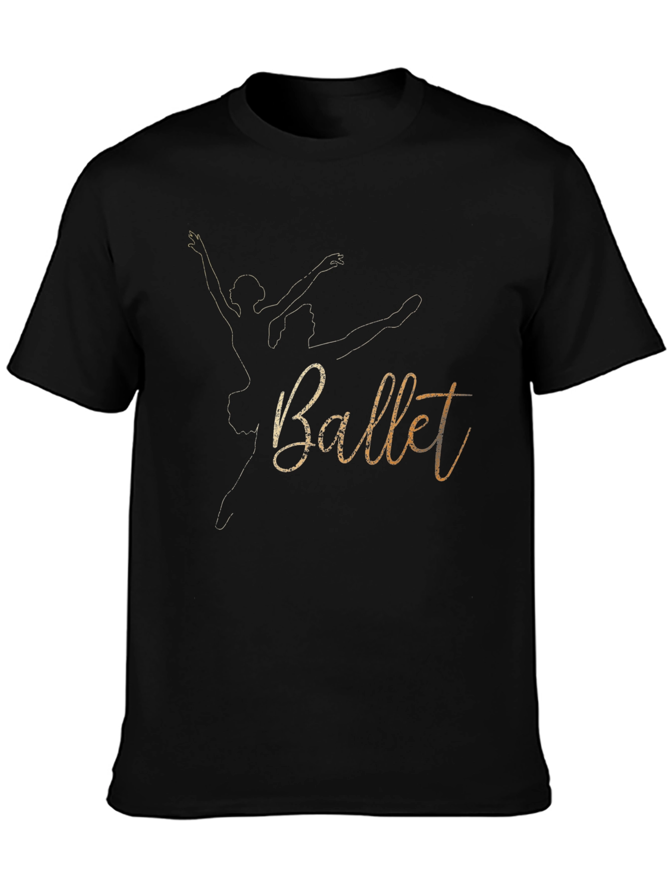 Ballet Dancer Graphic T-Shirt - Stylish Black Tee