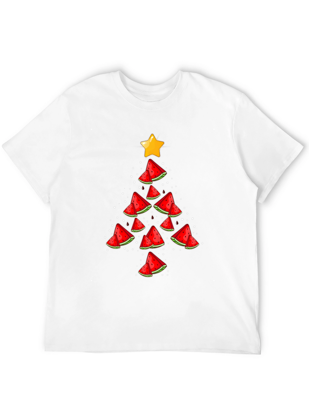 Festive Watermelon Christmas Tree Graphic Tee