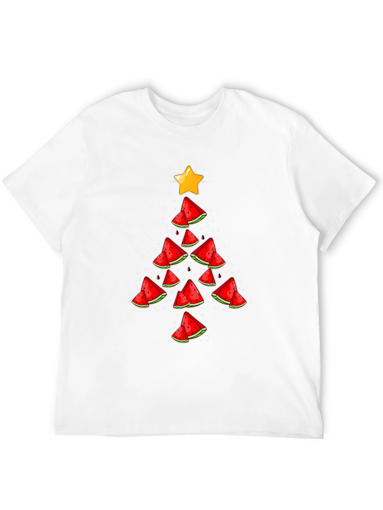 Festive Watermelon Christmas Tree Graphic Tee