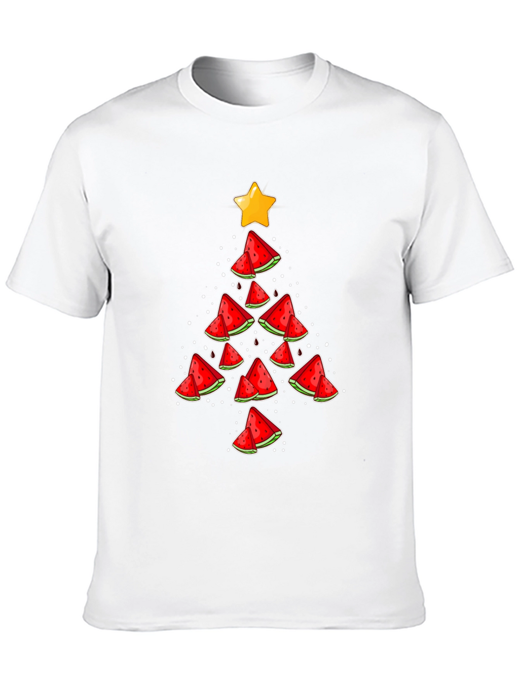 Festive Watermelon Christmas Tree Graphic Tee
