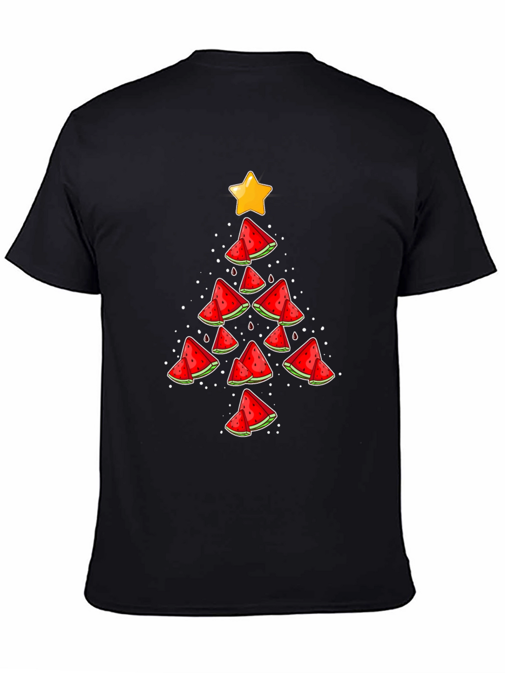 Festive Watermelon Christmas Tree Graphic Tee