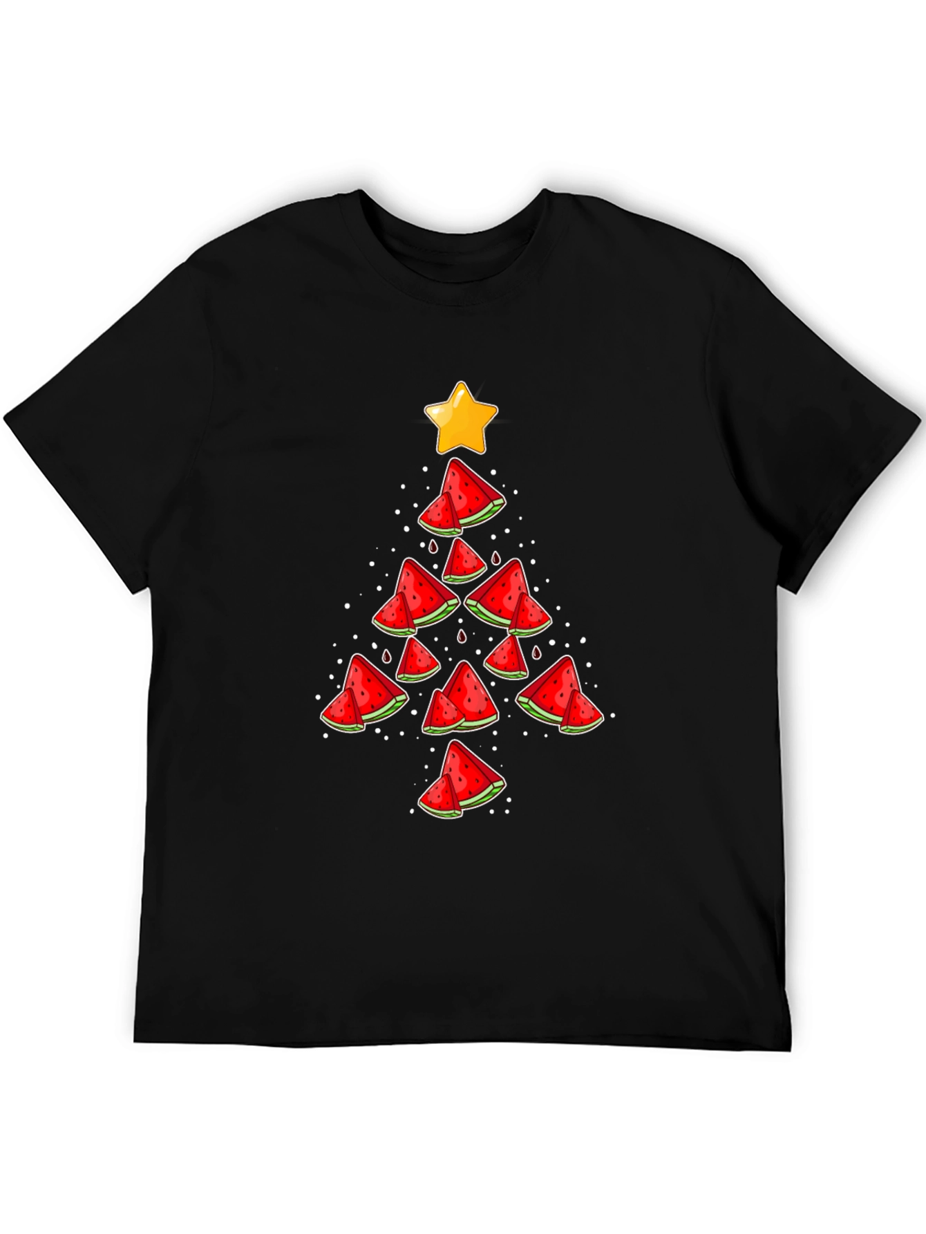 Festive Watermelon Christmas Tree Graphic Tee