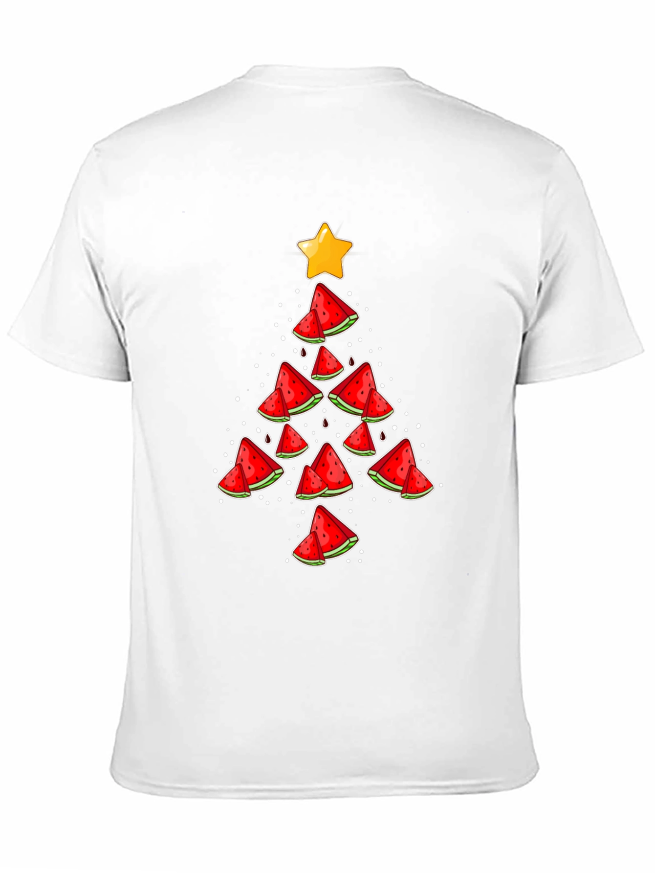 Festive Watermelon Christmas Tree Graphic Tee