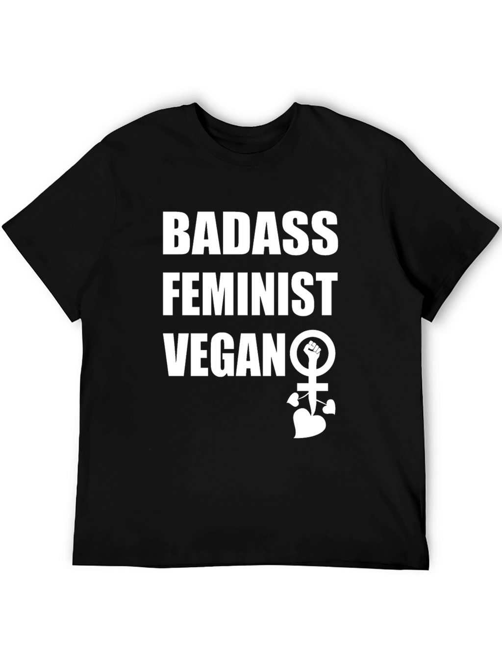 Badass Feminist Vegan Graphic Tee