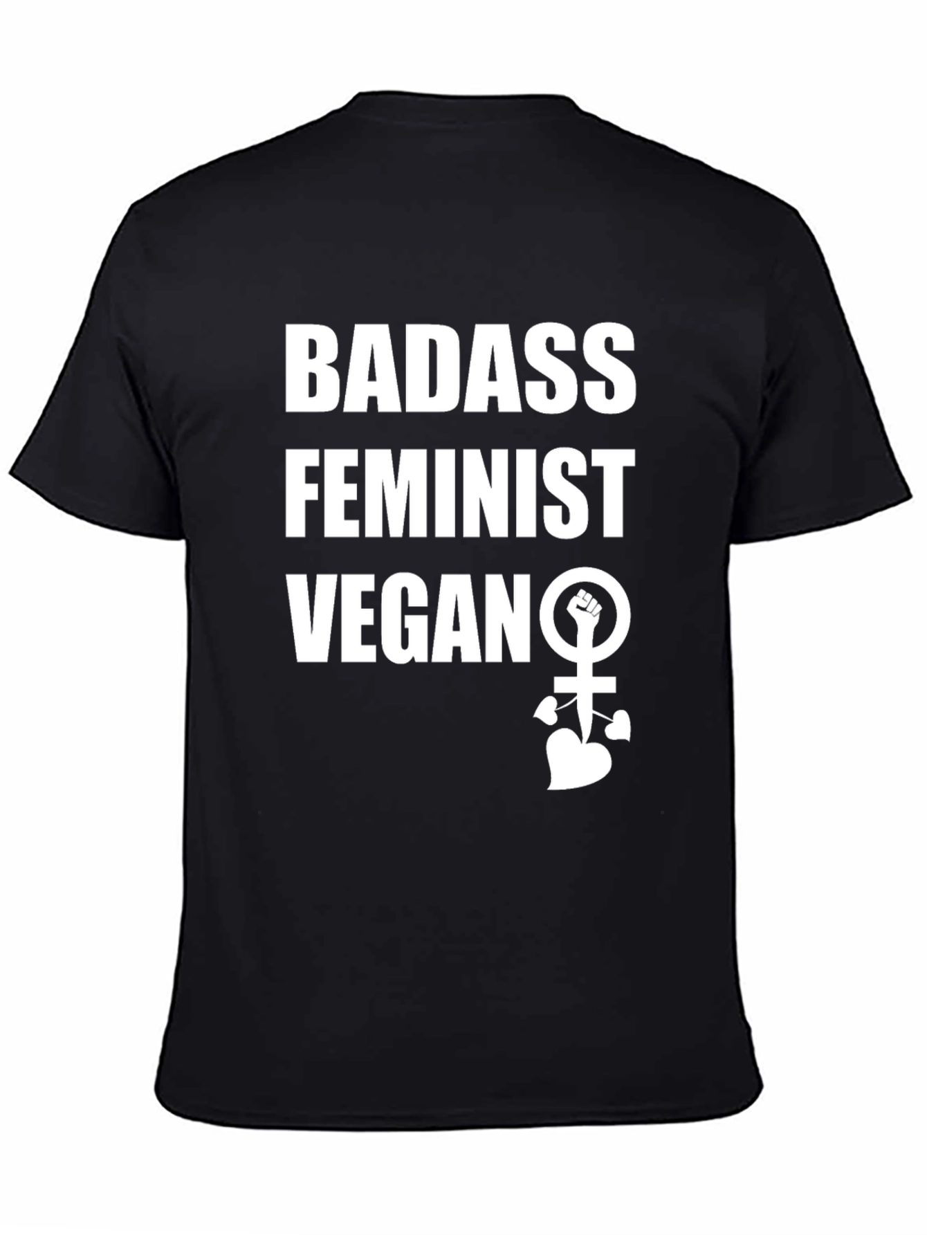 Badass Feminist Vegan Graphic Tee