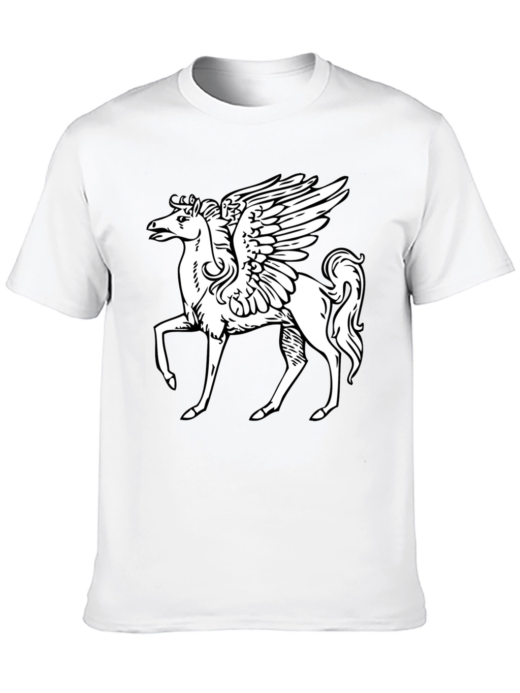 Pegasus Graphic T-Shirt - Black Cotton Tee