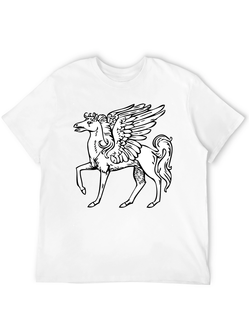 Pegasus Graphic T-Shirt - Black Cotton Tee