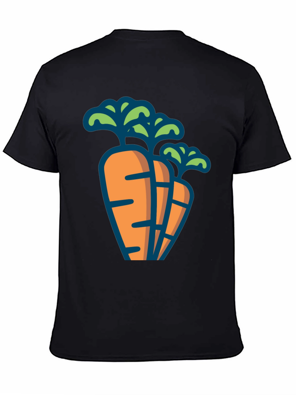 Carrot Graphic Tee - Black Unisex T-Shirt