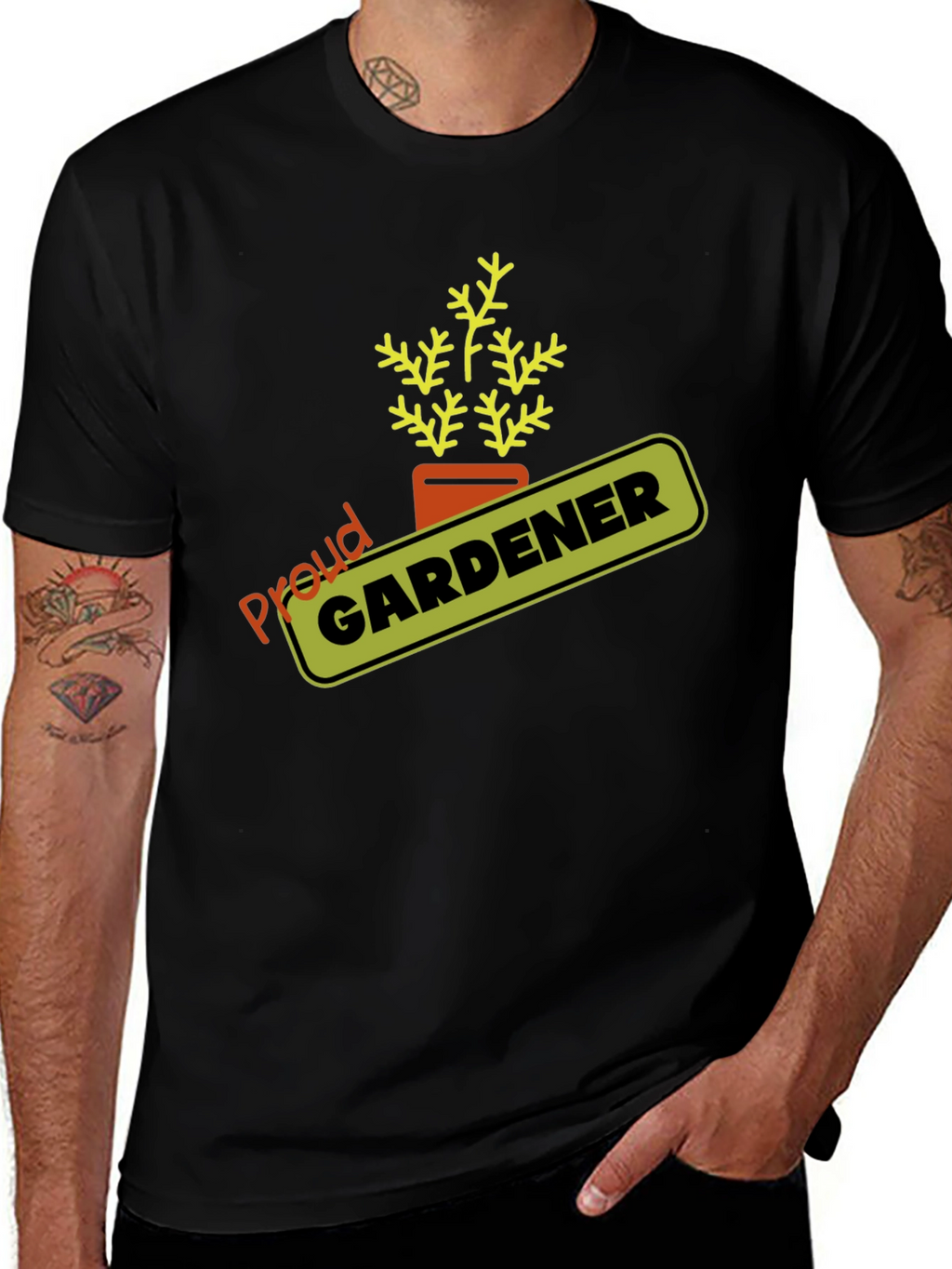 Proud Gardener Black T-Shirt