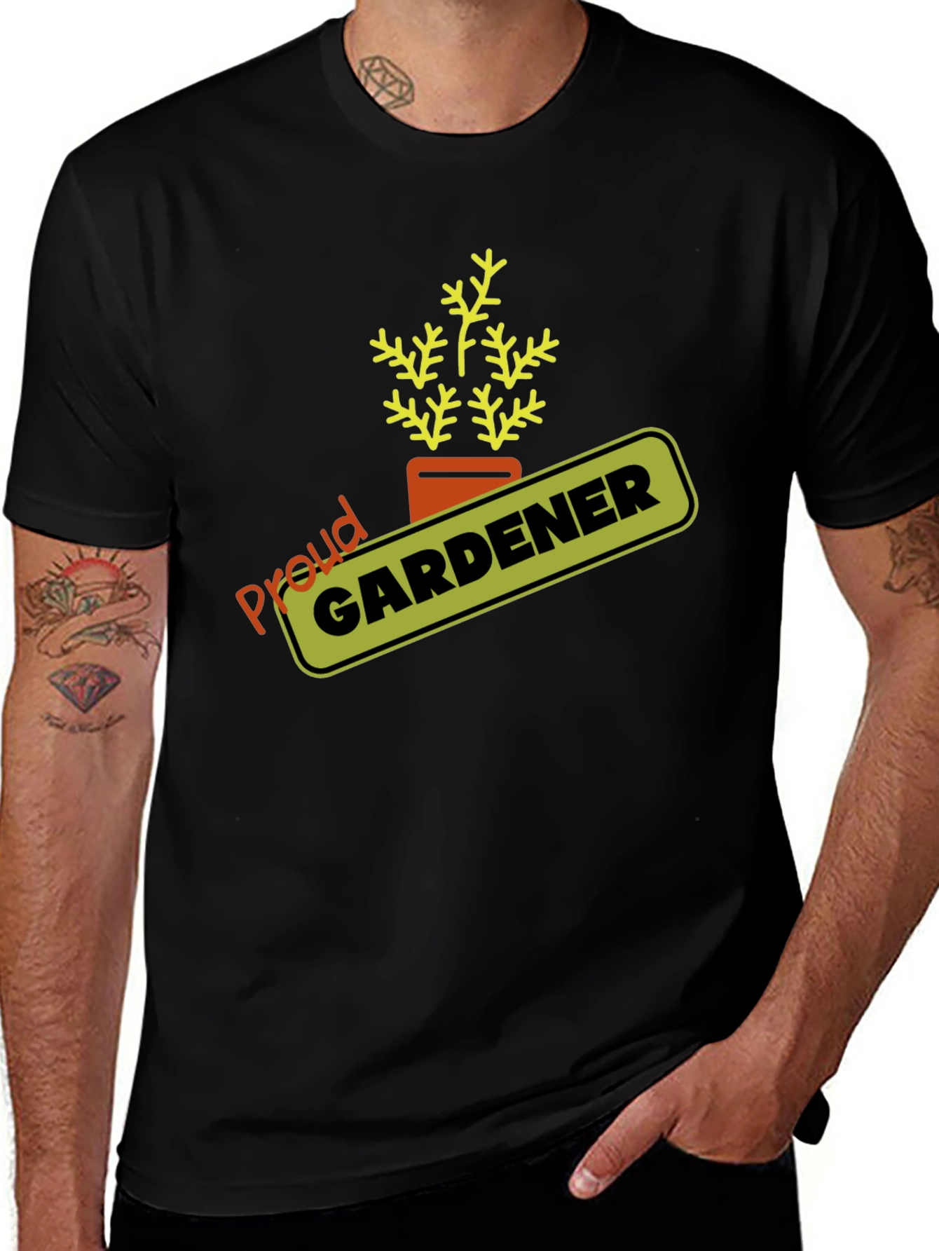 Proud Gardener Black T-Shirt