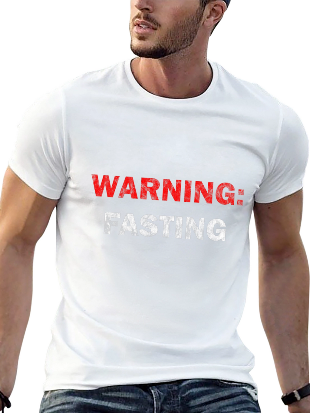 Warning: Fasting Black Graphic Tee
