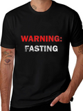 Warning: Fasting Black Graphic Tee