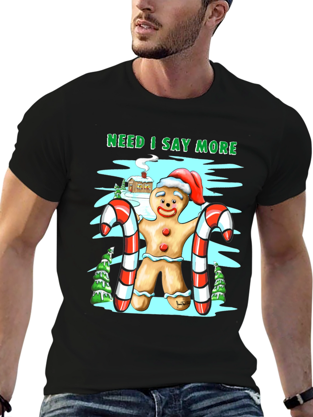 Gingerbread Man Christmas T-Shirt