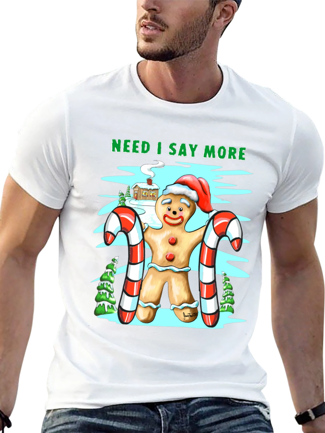 Gingerbread Man Christmas T-Shirt