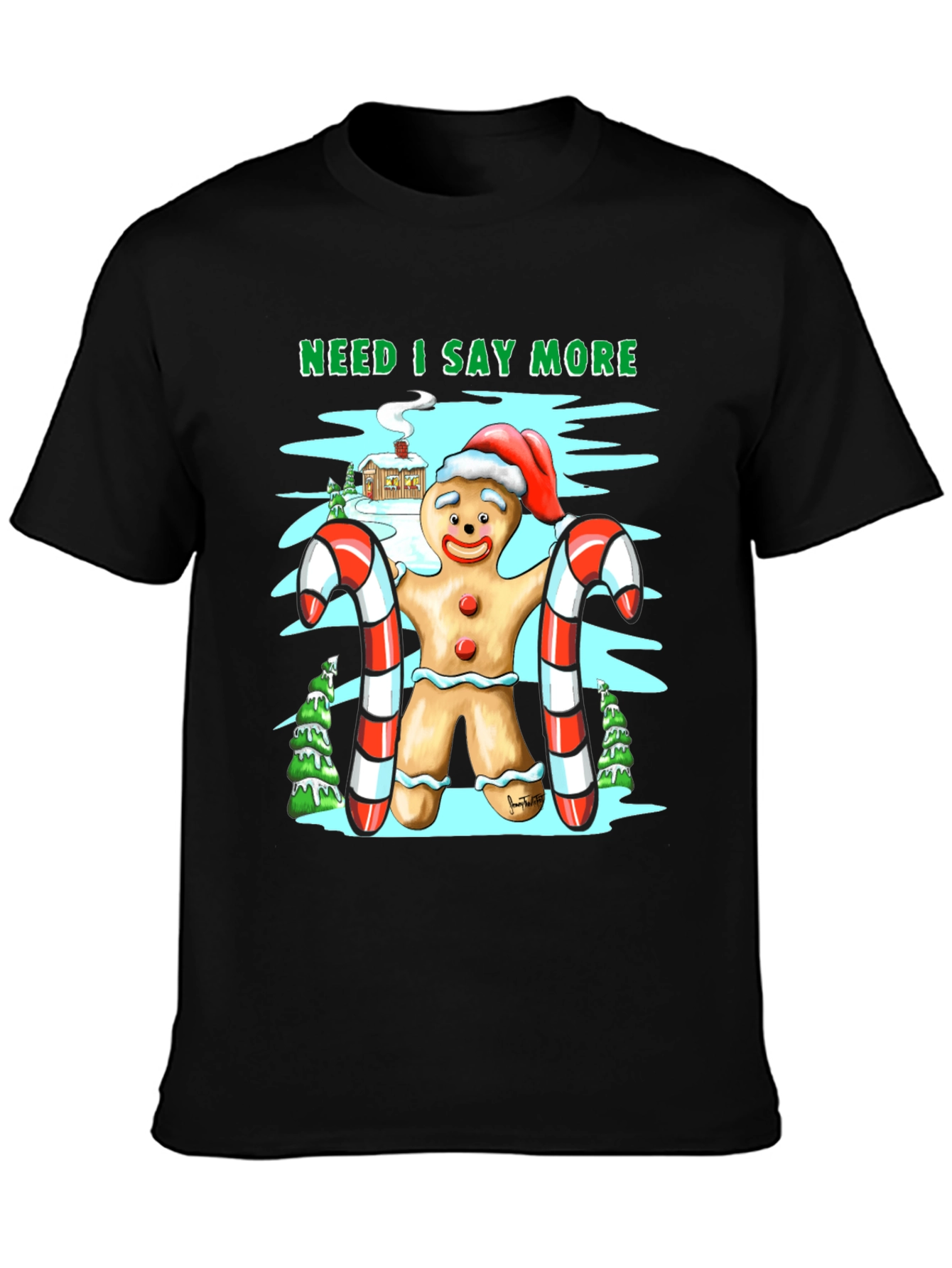 Gingerbread Man Christmas T-Shirt