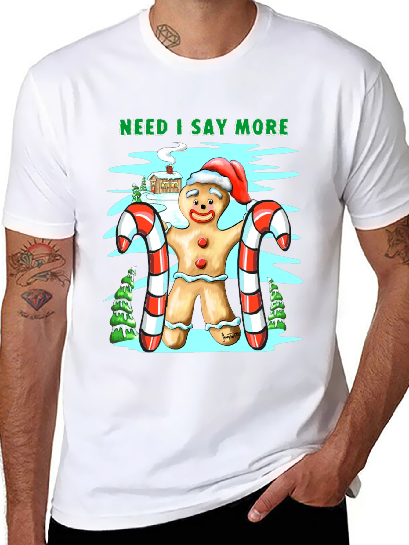 Gingerbread Man Christmas T-Shirt