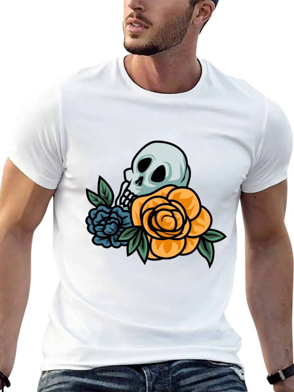 Skull & Roses Graphic T-Shirt