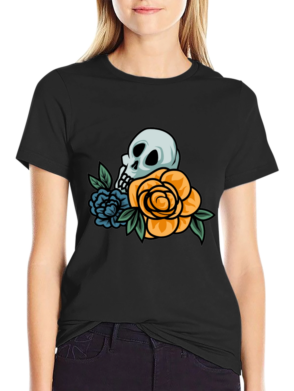 Skull & Roses Graphic T-Shirt