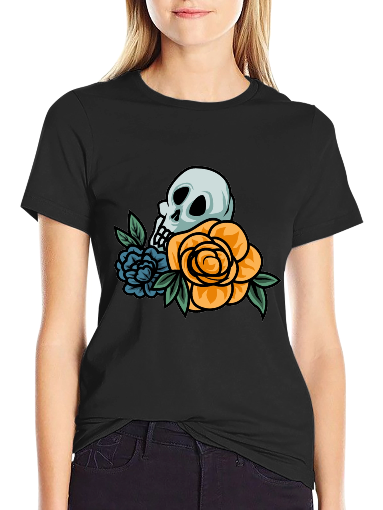 Skull & Roses Graphic T-Shirt