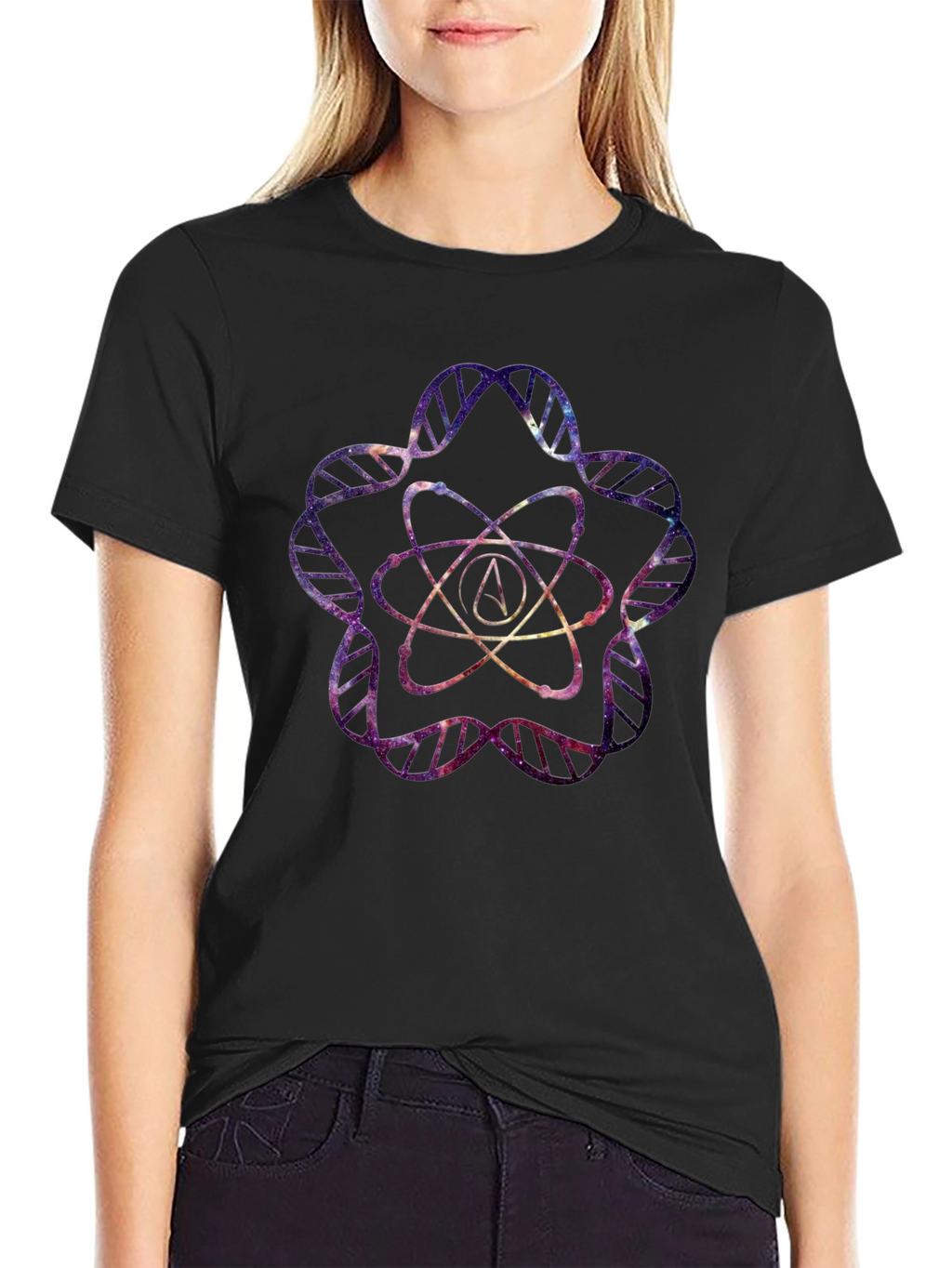 Galaxy Atheist Atom DNA T-Shirt