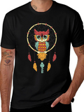 Owl Dreamcatcher Graphic Tee - Stylish Unisex T-Shirt