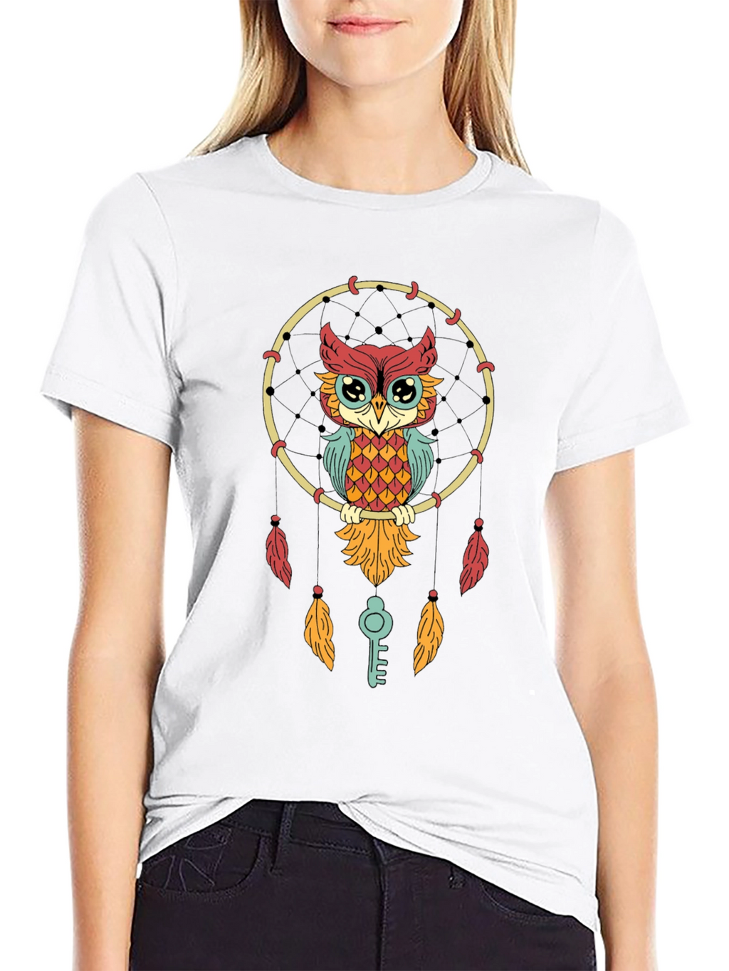 Owl Dreamcatcher Graphic Tee - Stylish Unisex T-Shirt