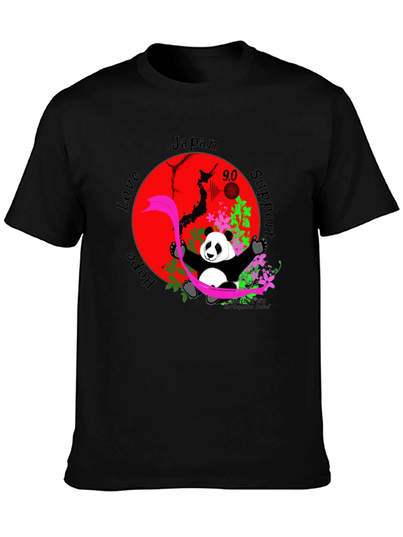 Japan Support T-Shirt with Panda