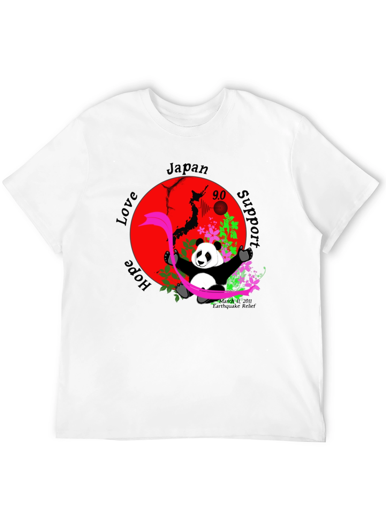Japan Support T-Shirt with Panda