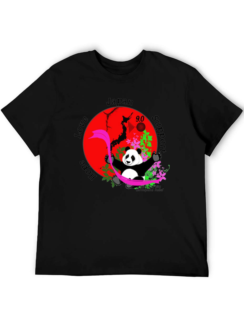 Japan Support T-Shirt with Panda