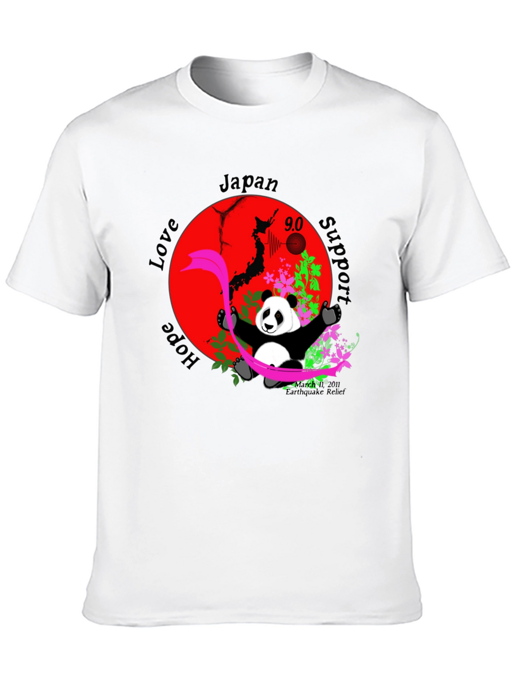 Japan Support T-Shirt with Panda