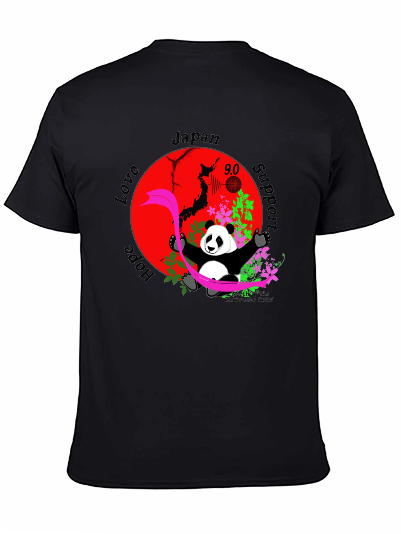 Japan Support T-Shirt with Panda