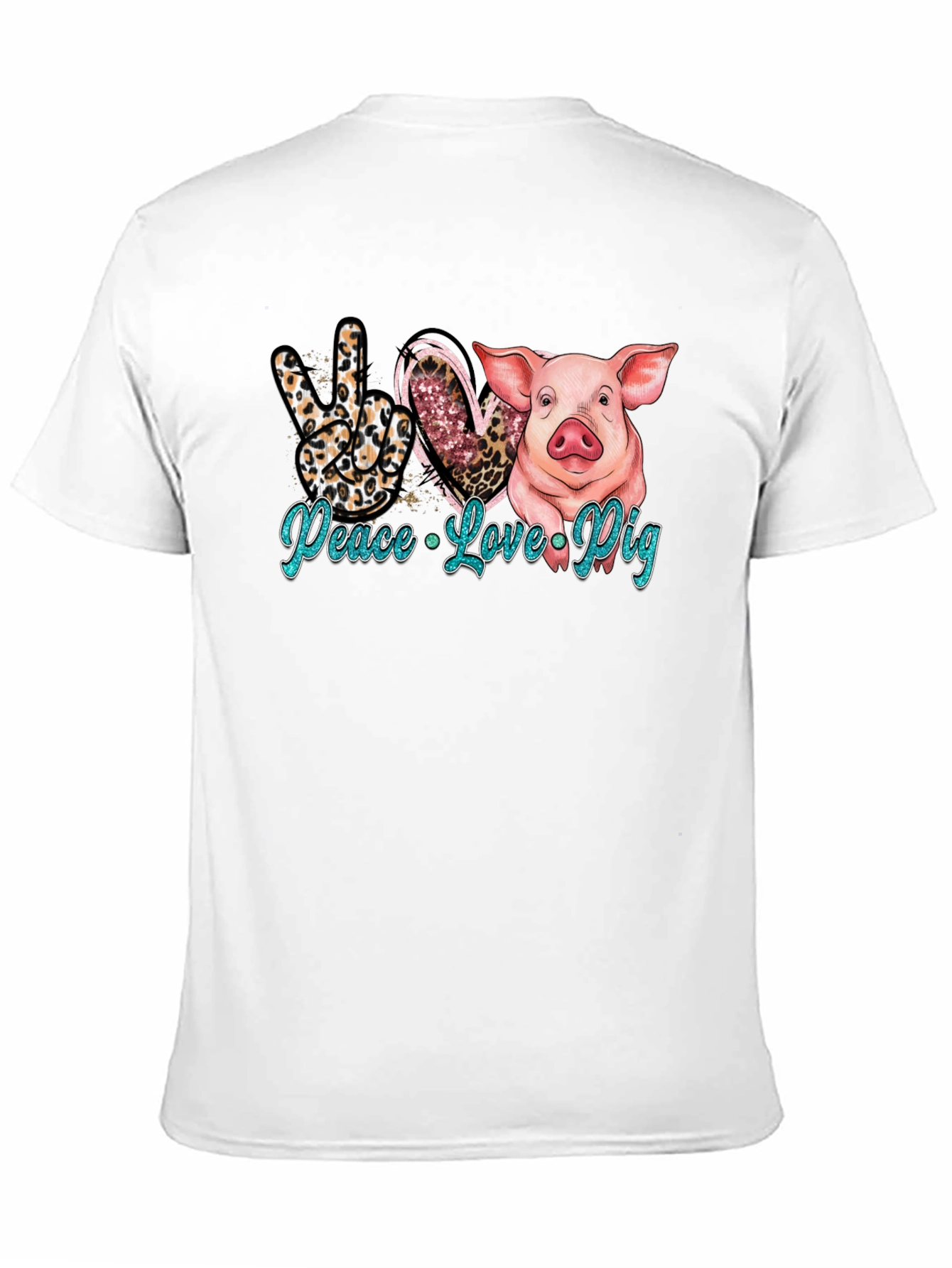 Peace Love Pig Black T-Shirt