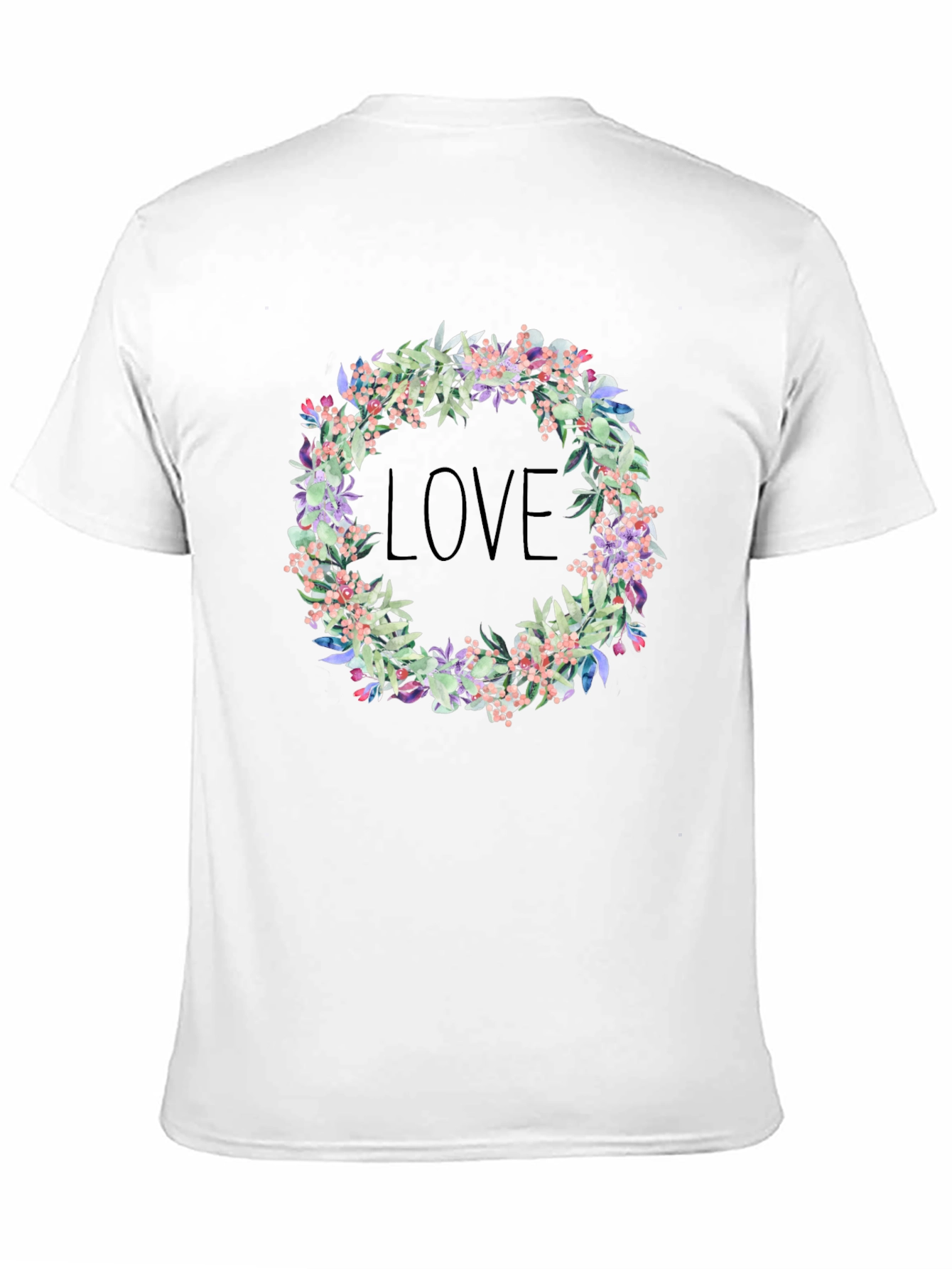 Floral Love Wreath Graphic T-Shirt