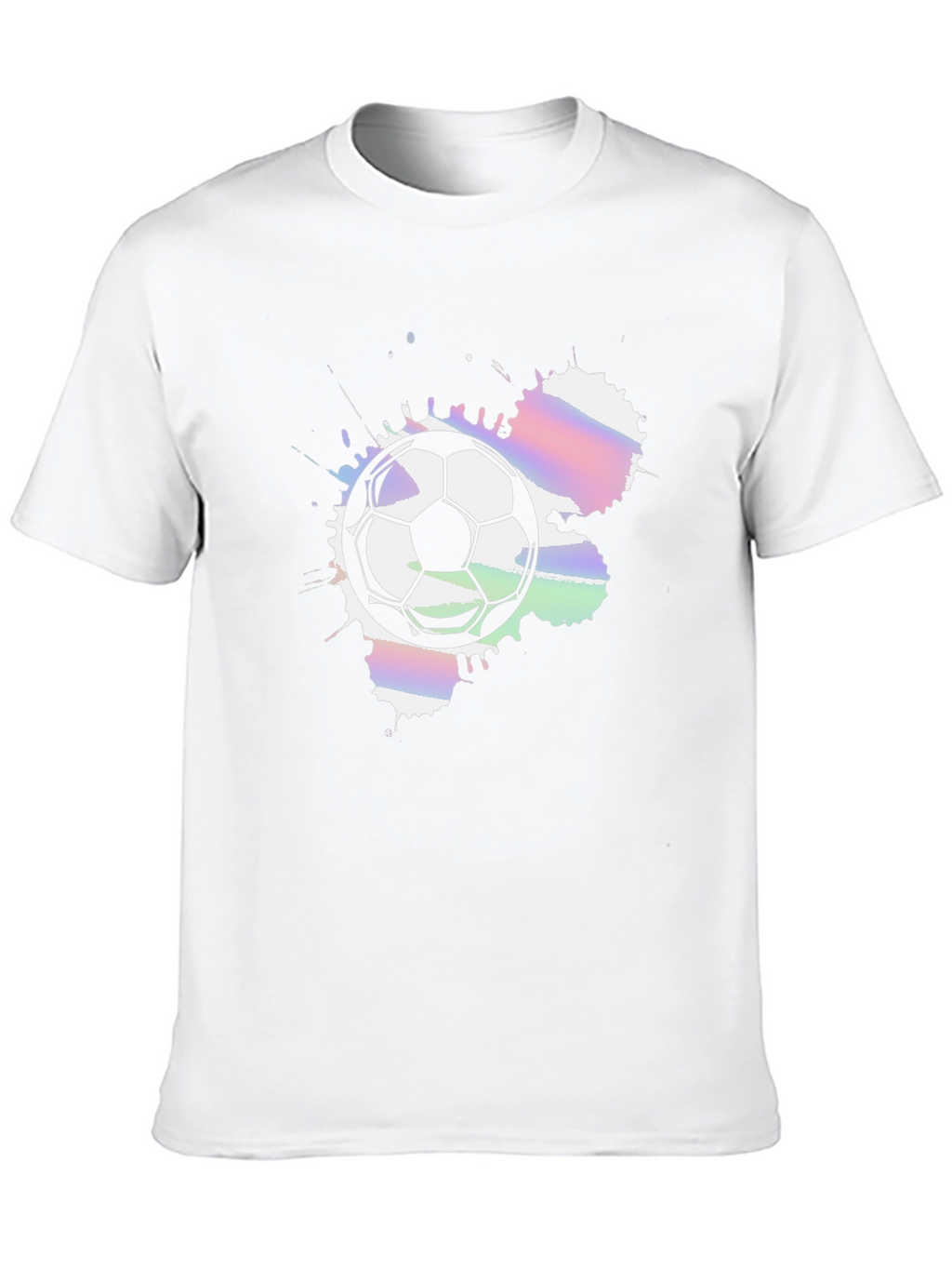 Soccer Ball Splash Graphic Tee - Black Cotton T-Shirt