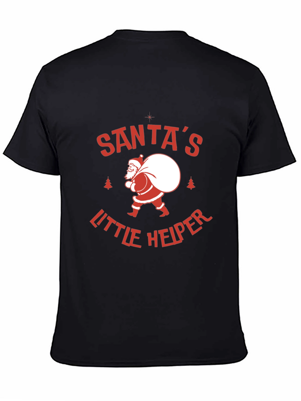 Santas Little Helper Graphic Tee - Holiday Cheer!