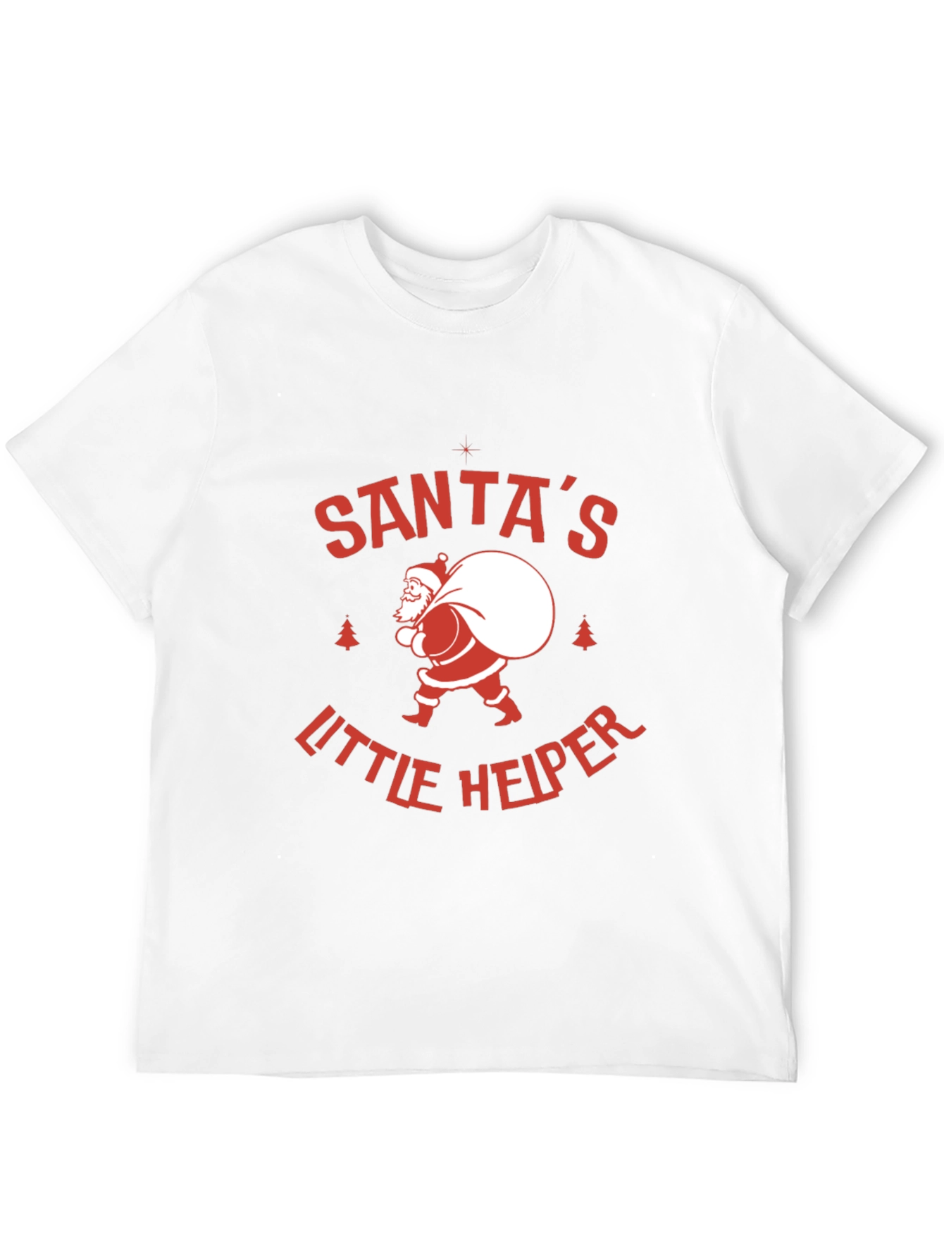 Santas Little Helper Graphic Tee - Holiday Cheer!