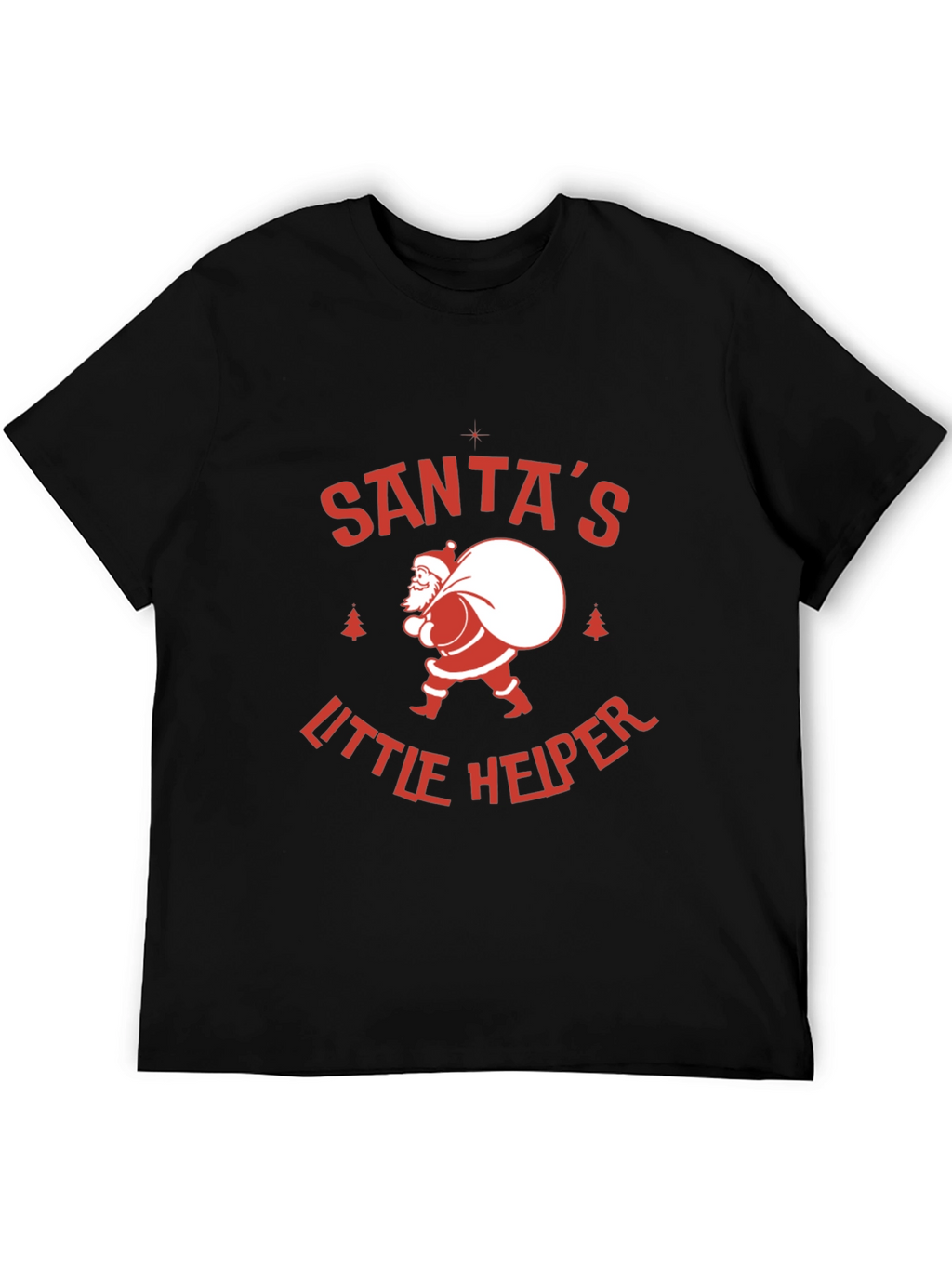 Santas Little Helper Graphic Tee - Holiday Cheer!